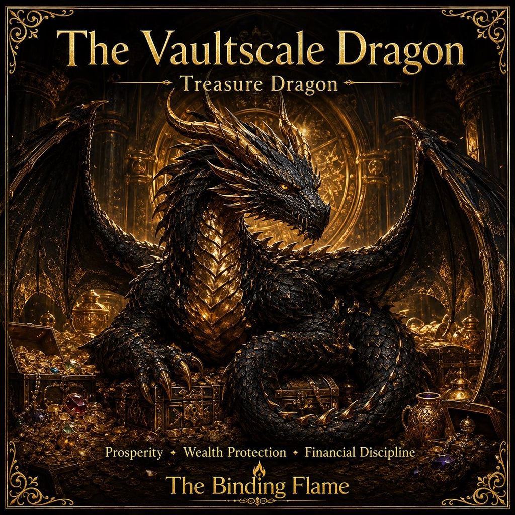 The Vaultscale Dragon – Treasure Dragon Binding for Prosperity, Wealth Protection and Financial Discipline