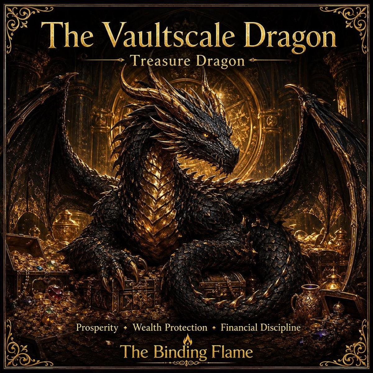 The Vaultscale Dragon – Treasure Dragon Binding for Prosperity, Wealth Protection and Financial Discipline