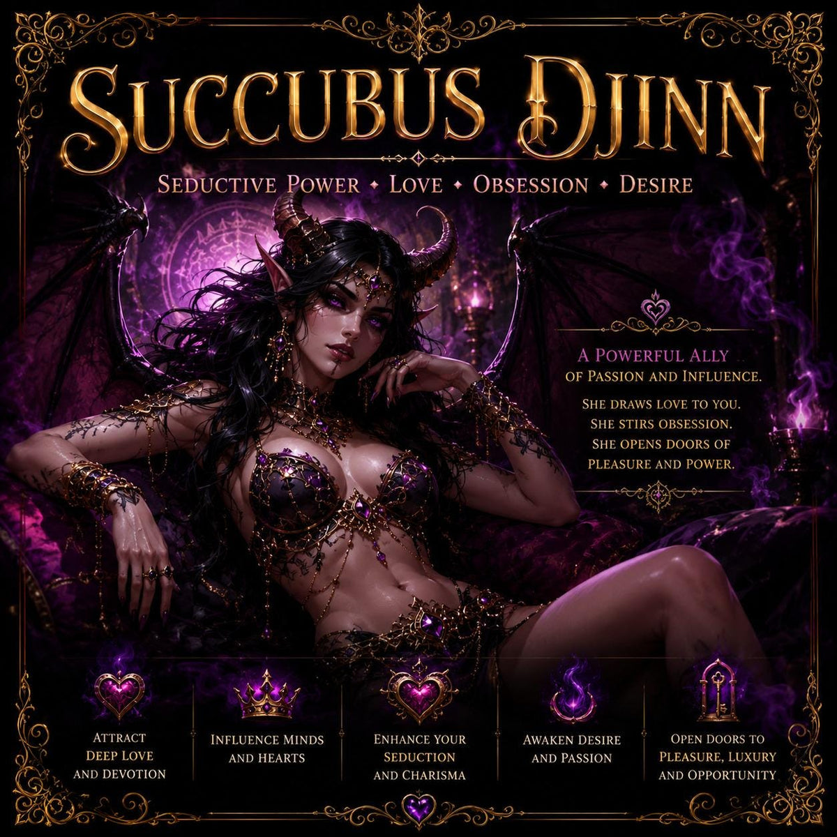 Succubus Djinn Binding | Love, Desire, Seduction & Magnetic Influence