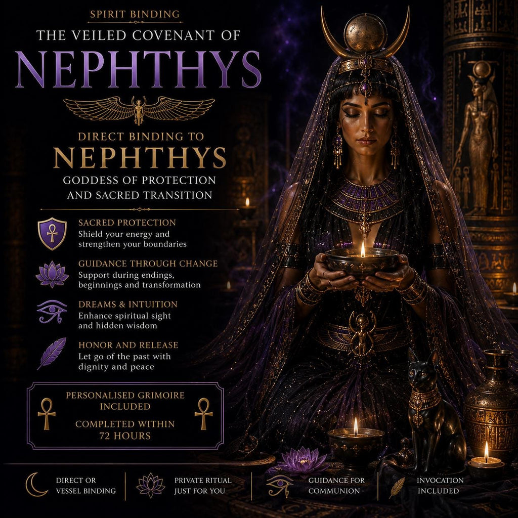 Direct Binding to Nephthys, Goddess of Protection and Sacred Transition