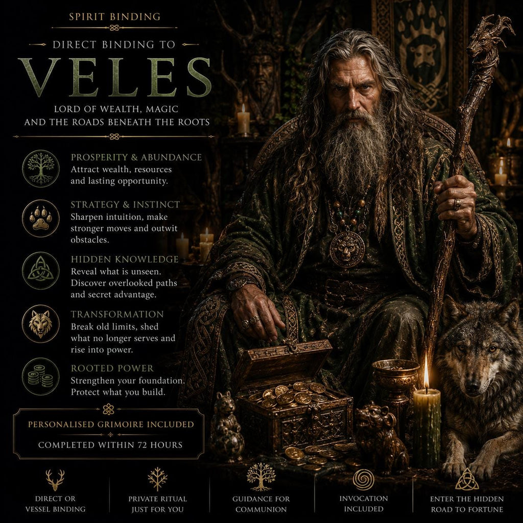 Direct Binding to Veles, Lord of Wealth, Magic and the Roads Beneath the Roots