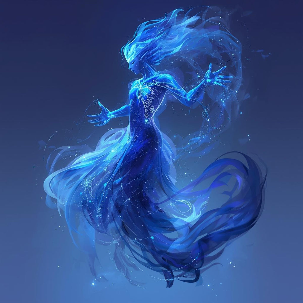 The Sapphire Wind Djinn — Weaver of Communication and Influence