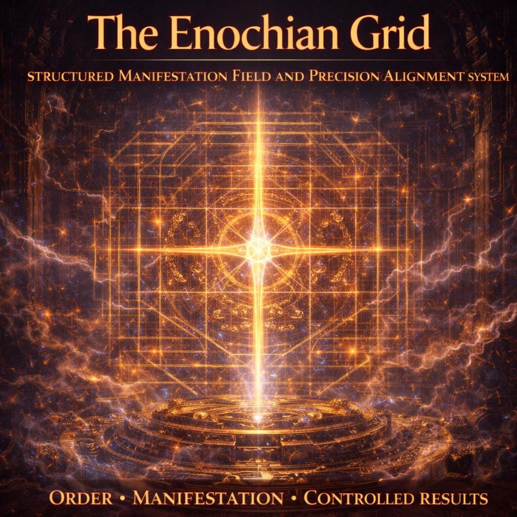 The Enochian Grid — Structured Manifestation Field and Precision Alignment System