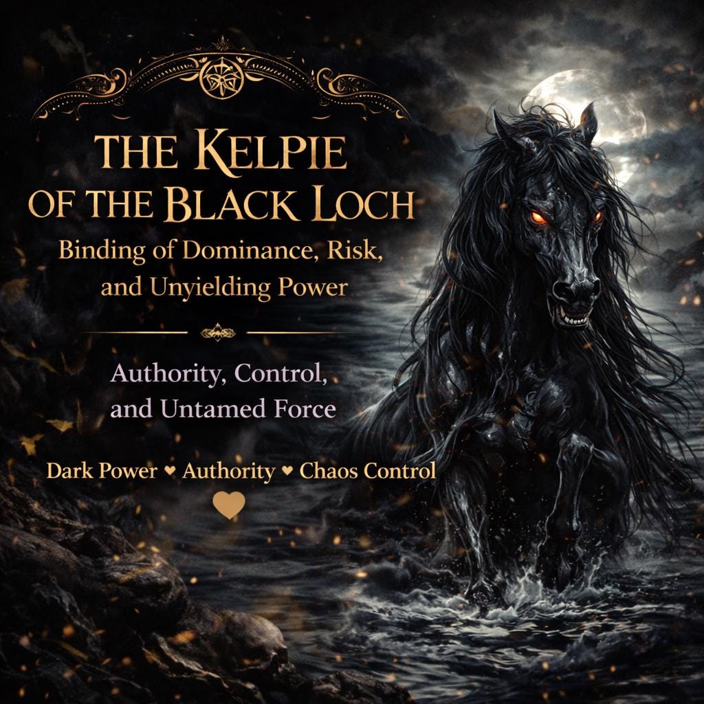 The Kelpie of the Black Loch — Binding of Dominance, Risk, and Unyielding Power