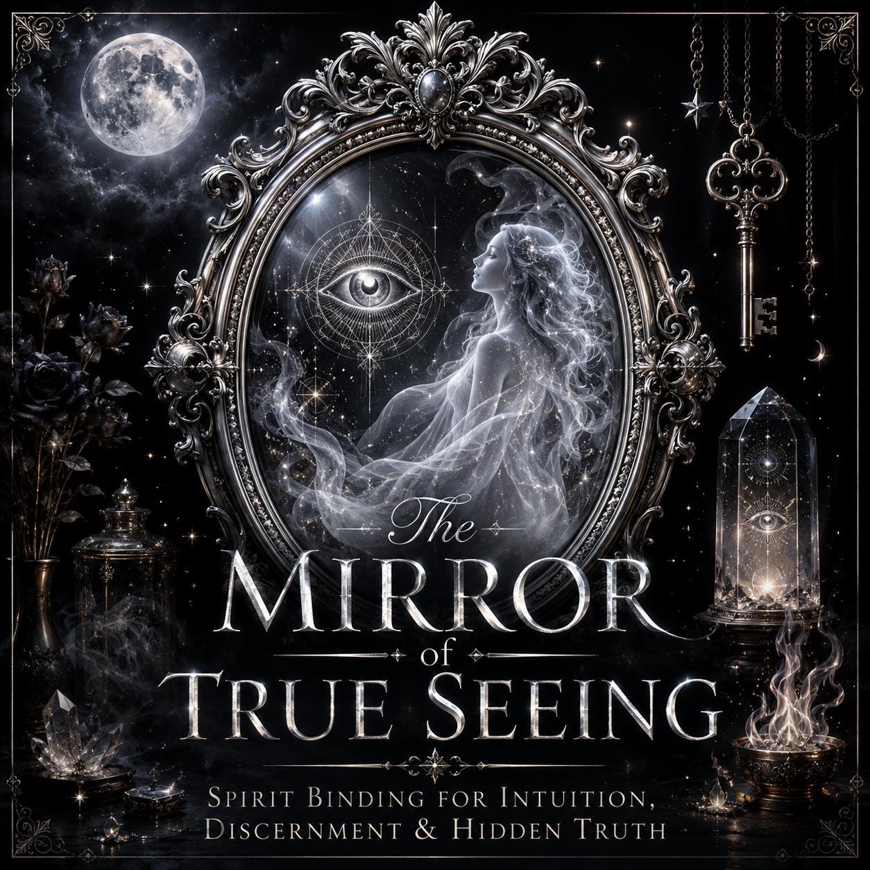 The Mirror of True Seeing — Spirit of Hidden Truth, Psychic Discernment & the Silver Veil