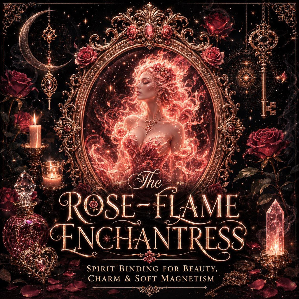 The Rose-Flame Enchantress — Spirit of Beauty, Charm, Soft Magnetism & Radiant Allure